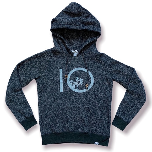 tentree Tops - TenTree Black/Grey Hoodie with Big Logo